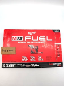 Milwaukee M12 FUEL 5/8" SDS Plus Rotary Hammer Drill Kit + 4.0 Battery 2416-21XC - Picture 1 of 6