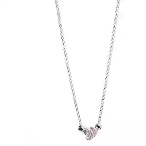 Collana Donna JACK & CO. JCN0606 Argento 925% Cuore Charm Swarovski Pietre Rosa - Foto 1 di 1