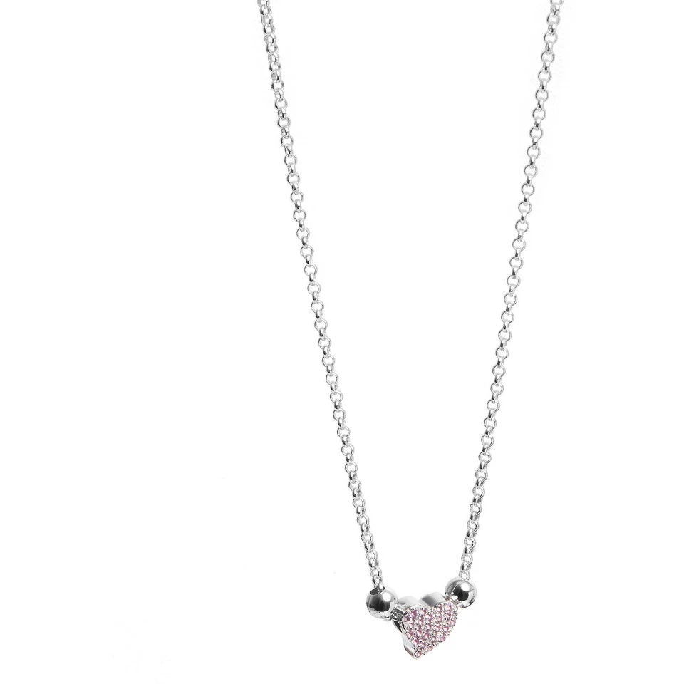 Collana Donna JACK & CO. JCN0606 Argento 925% Cuore Charm Swarovski Pietre Rosa - Immagine 1 di 1