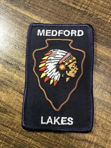 Medford Lakes NJ Embroidered Indian Head Patch Blue - Picture 1 of 2