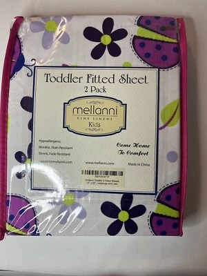 2 nuevas sábanas ajustables Mellanni para cuna niños niños niñas 28x52 Foto 1 de 4