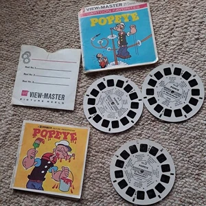 Vintage 1962 GAF Viewmaster 3 Reel Set And Booklet POPEYE - Picture 1 of 3