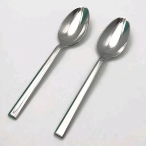 Reed & Barton Cole Dinner Place Oval 2 Spoons 18/10 Stainless Flatware Glossy - Picture 1 of 2
