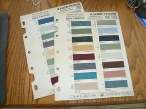 1947 48 49 Kaiser-Frazer Sherwin Williams Color Chip Paint Sample - Vintage - Bild 1 von 1