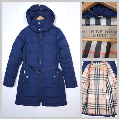 NWOT Burberry Brit Down Coat Jacket Puffer Nova Check Womens size S - Image 1 of 4