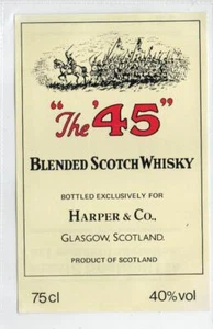"THE '45" BLENDED SCOTCH WHISKY: Whisky label (C72900) - Picture 1 of 1