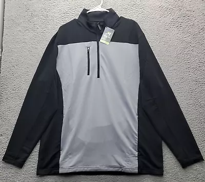 Ahead Jacket Mens XL Black Mock Neck Quarter Zipper Golf Performance Stretch - Image 1 of 4