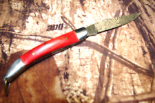 5-1/2 open Peanut Pocket Knife, Peanut Knife,Damascus Steel Blade,  2-1/2" Blade