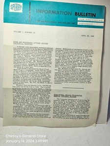 Sperry Gyroscope Co. Information Bulletin for Engineering Personnel April 1962 - Picture 1 of 3