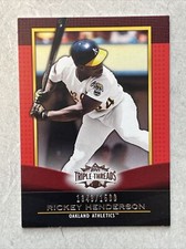 2011 Topps Triple Threads #78 Rickey Henderson 1343/1500  Oakland A’s HOF ⚾️🔥