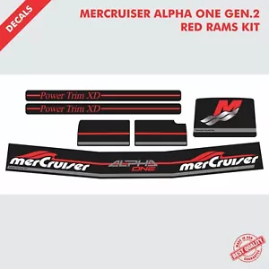 2016 MERCRUISER ALPHA ONE GEN.2 COMPLETE DECALS KIT RED RAMS STICKER SET|54 - Picture 1 of 1