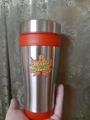 Raro Maple Donuts Acero Inoxidable Termo Taza de Viaje Hoja Logo York PA Genial Limpio Foto 1 de 4