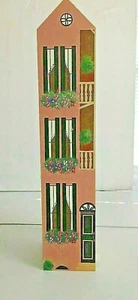 Casa residenziale 3 livelli dettagliata dipinta 16" alta portaoggetti multicolore - Foto 1 di 12