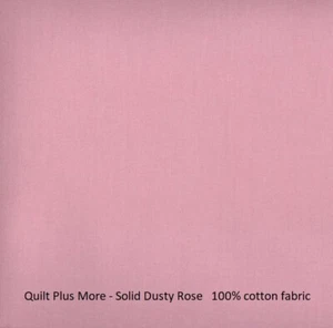 Material de tela rosa polvoriento sólido 100 % algodón rosa perno 1/4 yarda - Imagen 1 de 1