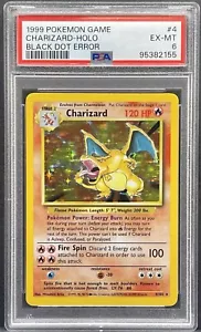 Pokemon 1999 Charizard Holo #4 Black Dot Error PSA 6 Only 50 Pop Higher - Picture 1 of 2