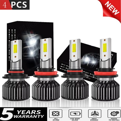 For Honda City 2016-2019 Headlight Bulbs Kit High/Low Beam H11 9005 6500K LED - Image 1 of 4