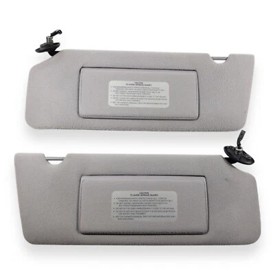 1993-1998 Jeep Grand Cherokee Driver Passenger Side Sun Visor Pair Set Gray - Image 1 of 4