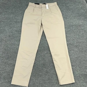 Pantalone chino Banana Republic uomo 30 beige cotone plissettato ultima vestibilità affusolata - Foto 1 di 11