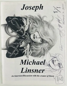 JOE LINSNER DAWN INTERVIEW JC COMICS EXC SIGNIERT 1 VON 1 ZEKE ORIGINAL KOPFSKIZZE - Bild 1 von 6