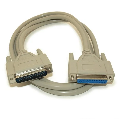 3ft Serial DB25/DB25 RS232 Male to Female EXTENSION Cable - Image 1 of 2