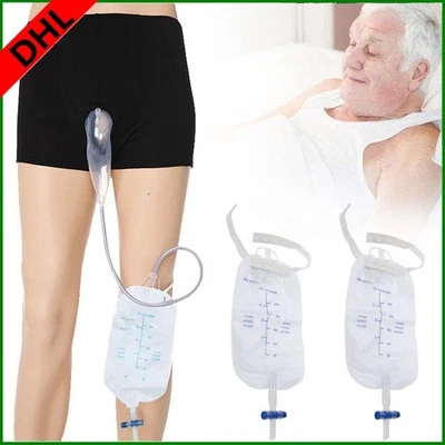 MARKENLOS Inkontinenz-Unterhose für Herren, Komfortables, wiederverwendbar, mit Urinbeutel