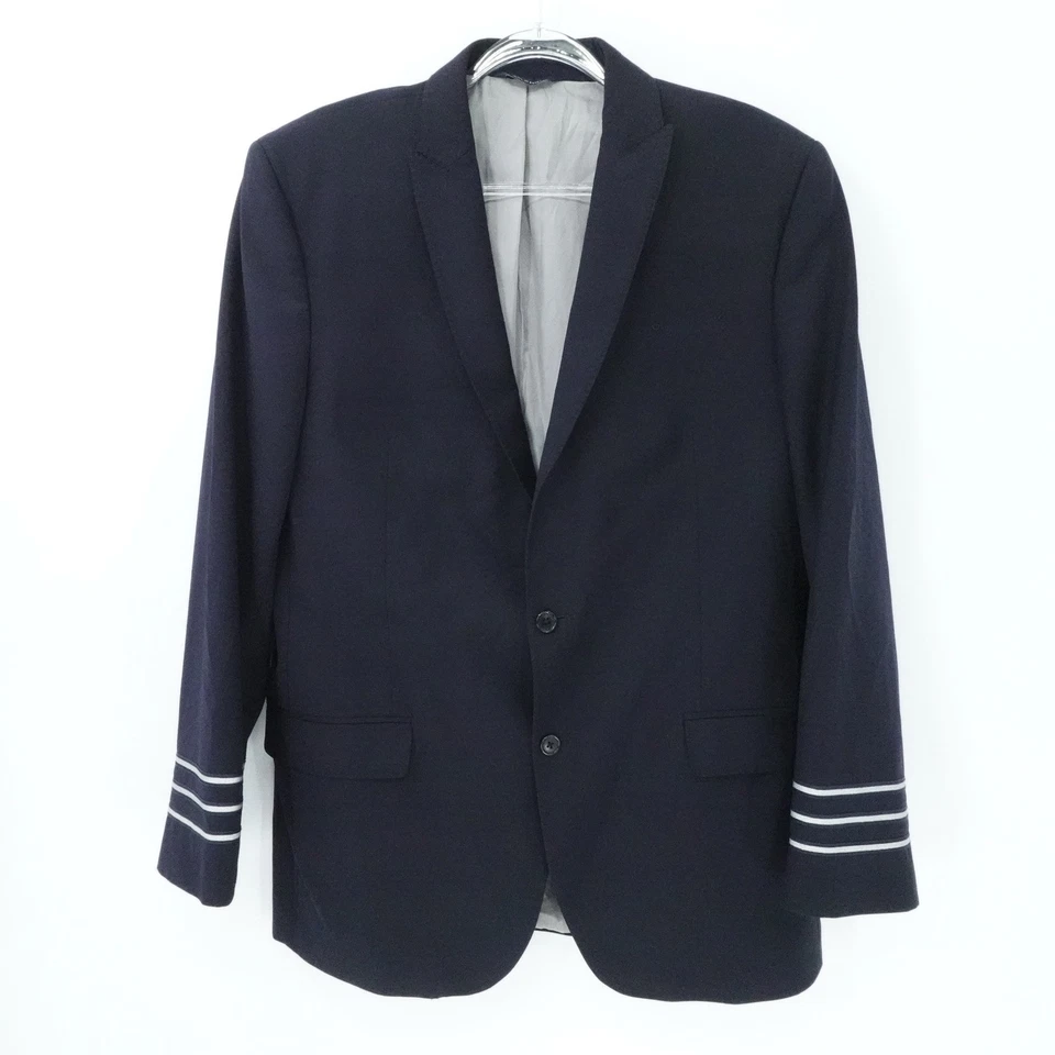 NetJets Pilot Uniform Jacket Brooks Brothers Blazer Mens 44L Navy Wool Blend - Image 1 of 4