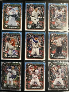 2024 Topps Holiday Lot(9) Yamamoto RC Judge Freeman Seager Verlander Goldschmidt - Picture 1 of 22