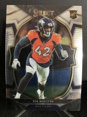 2022 Panini Select FOOTBALL NIK  BONITTO ROOKIE BASE BRONCOS RC - Image 1 of 2