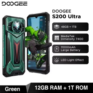 Global Version DOOGEE S200 Ultra 5G AI Rugged Phone 48GB+1TB 11000mAh 100MP NFC - Picture 1 of 13