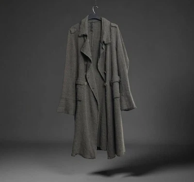 Abrigo encubierto Provocation Costuras Lagenlook Chaqueta de lana sin forro Talla M Foto 1 de 4