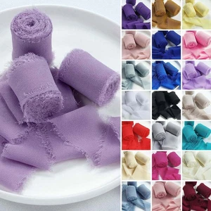 1.5 in x 6 yards CHIFFON RIBBON ROLLS Wedding Party Events Gifts Crafts Supplies - Picture 1 of 130