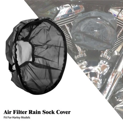Motorcycle Air Filter Cleaner Rain Sock Cover Fit For Harley Touring Softail - Image 1 of 4
