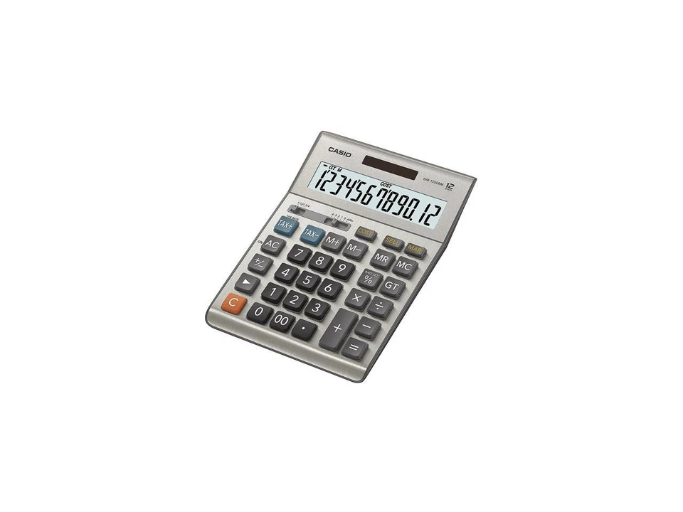 Casio DM-1200BM Desktop Calculator, 12-Digit LCD, Silver - Image 1 of 1