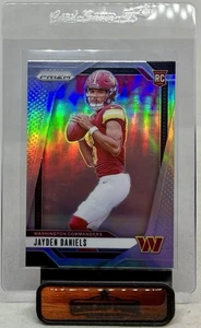 JAYDEN DANIELS RC 2024 PANINI PRIZM ROOKIE SILVER PRIZM 347 COMMANDERS - Picture 1 of 3