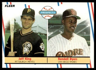 1988 Fleer Jeff King/Randall Byers Rookie Pittsburgh Pirates/San Diego Padres - Image 1 of 2