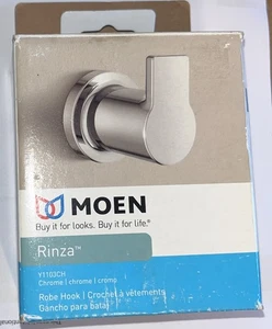 Moen Y1103CH Rinza Chrome Finish Single Robe Hook. NIB. S - Picture 1 of 3