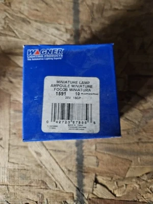 NEW Wagner Lighting 1591 S-8 28V 17W  Miniature Light Bulbs (10) - Image 1 of 4