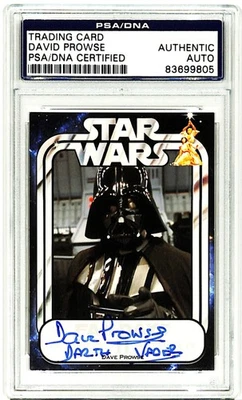 2008 Star Wars OPX Fan Days DAVE PROWSE Darth Vader Signed Card PSA/DNA SLABBED - Image 1 of 3