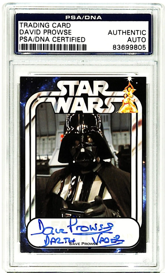 2008 Star Wars OPX Fan Days DAVE PROWSE Darth Vader Signed Card PSA/DNA SLABBED - Image 1 of 3