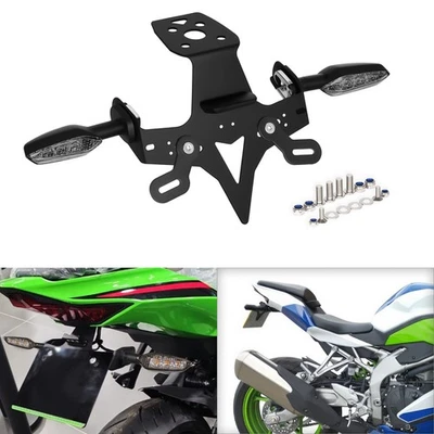 Short Fender Tail Tidy LED Turn Signal For Kawasaki ZX4R ZX4RR ZX25R 2020-2025 - Image 1 of 4