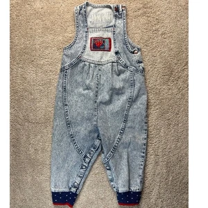 Mono vaquero vintage años 90 Little Levis burbuja lavado ácido parche corazón 24 meses - Imagen 1 de 13