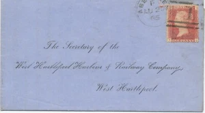 GB 1865 superb RAILWAY cover franked with QV 1d red pl.83 (TL) tied by „ABERDEEN - Picture 1 of 6