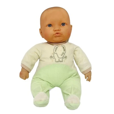 Muñeca bebé Berenguer cuerpo de tela de vinilo ojos azules labios malditos 15 pulgadas ojos abiertos Foto 1 de 4