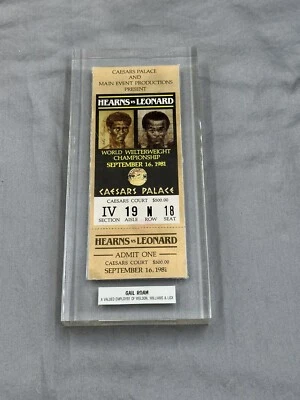 SEPT 16, 1981 HEARNS VS Sugar Ray LEONARD WORLD WELTERWEIGHT CHAMPIONSHIP TICKET - Image 1 of 4