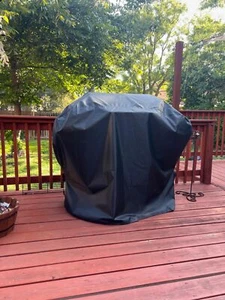 BBQ Grill Cover 58 Inch Outdoor Heavy Duty Protection Waterproof Black Anti-UV - Picture 1 of 12