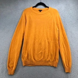 Theory Lorenz Cashmere Sweater Jumper Pullover Mens XXL Golden Yellow Crew Neck - Picture 1 of 10