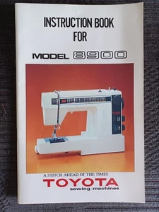 Vintage TOYOTA Nähmaschine Modell 8900 Anleitungsbuch - 43 Seiten - Bild 1 von 4