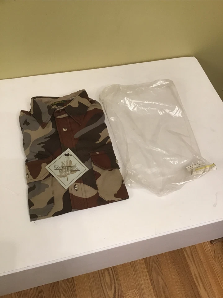 Dead Stock Cabela's Army Camouflage Long Sleeve Heavy Shirt USA sz Med Tall - Image 1 of 4