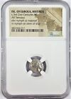 Certyfikat NGC AR Tetrobol of Histiaea / Histiaia Starożytna grecka srebrna moneta nimfa