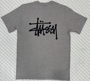 Stussy Basic Logo Grey/ Heather Mens Short Sleeve Size XS - Picture 1 of 6